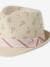 Paper Straw Hat & Striped Ribbon for Baby Boys beige 