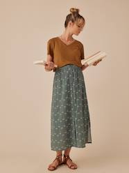 Maternity-Long Skirt in Cotton Gauze for Maternity, ENVIE DE FRAISE