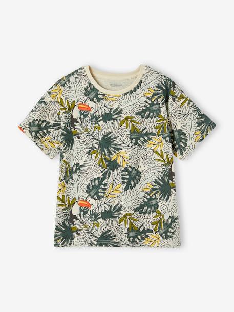 T-Shirt with Graphic Holiday Motifs for Boys printed green+printed white+slate blue 