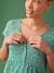 Long, Fluid, Button-Down Dress for Maternity, by ENVIE DE FRAISE green 