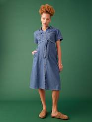 -Safari-Style Dress in Denim for Maternity, by ENVIE DE FRAISE
