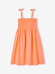 Girls-Smocked Dress with Straps for Girls