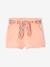 Cotton Gauze Shorts with Floral Belt for Babies apricot+ecru 