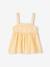 Embroidered Cotton Gauze Blouse for Girls pastel yellow 