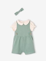 Baby-Outfits-3-Piece Combo: T-Shirt, Jumpsuit & Headband for Babies