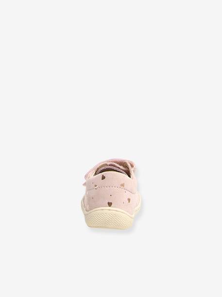 Pram Shoes with Heart Prints, for Babies, by NATURINO® rose 