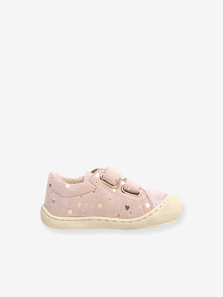Pram Shoes with Heart Prints, for Babies, by NATURINO® rose 