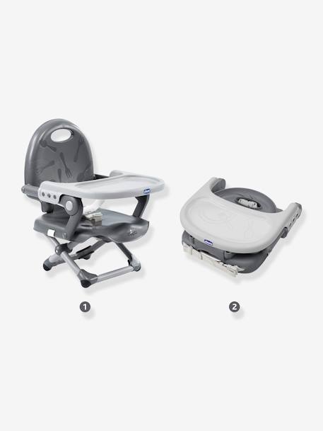 Pocket Snack Booster Seat, by CHICCO Green+Grey 