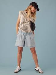 Maternity-Paperbag-Effect Denim Jeans for Maternity, ENVIE DE FRAISE