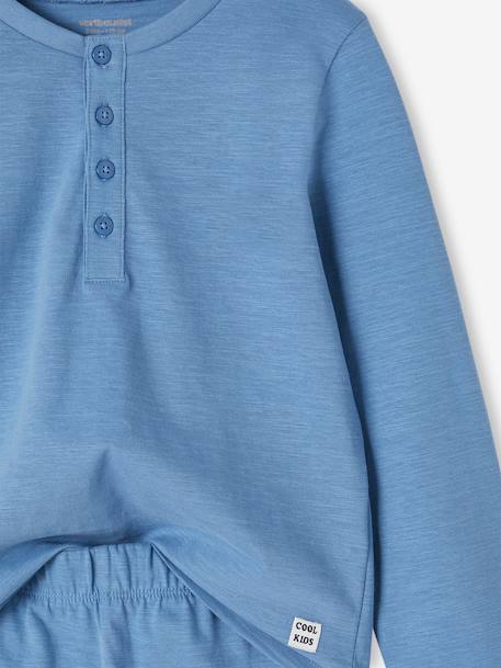 Marl Jersey Knit Pyjamas for Boys denim blue 