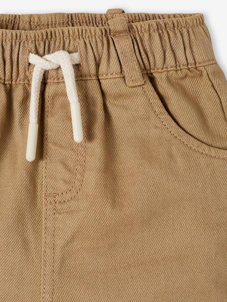 Straight Leg Trousers with Elasticated Waistband, for Babies beige 