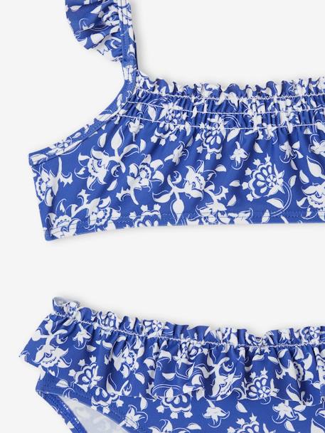 Floral Bikini for Girls, Team Famille Collection printed blue 