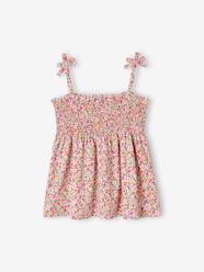 Girls-Tops-Smocked Floral Print Top, for Girls