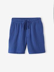-Cotton Gauze Shorts for Boys