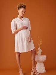 Maternity-Nursing Clothes-Buttoned, Broderie Anglaise Dress for Maternity, by ENVIE DE FRAISE