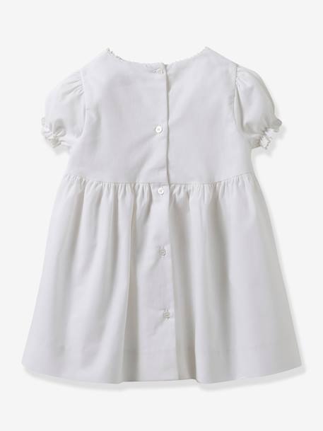 Embroidered Dress for Babies - Celebrations & Weddings Collection by CYRILLUS white 