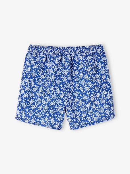 Floral Swim Boxers for Men - Swimming Capsule Collection printed blue 