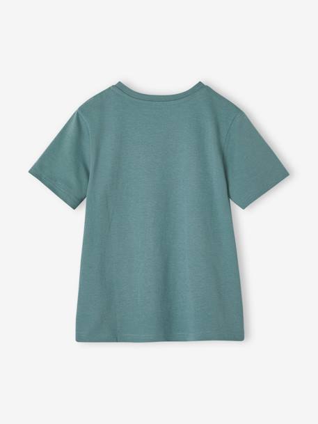 Basics T-Shirt with Reversible Sequins for Boys aqua green+white 