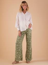 Maternity-Trousers-Fluid Trousers with Floral Motifs for Maternity, by ENVIE DE FRAISE