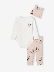 Baby-Disney® Minnie Mouse Bodysuit + Trousers + Beanie Ensemble for Baby Girls