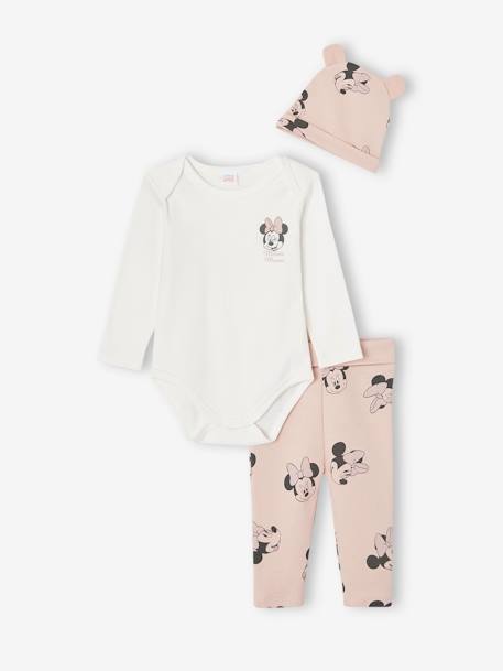 Disney® Minnie Mouse Bodysuit + Trousers + Beanie Ensemble for Baby Girls rosy 