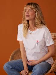 -Organic Cotton T-Shirt with "Mummy" Embroidery for Maternity, by ENVIE DE FRAISE