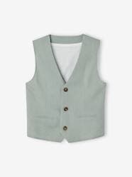 Boys-Occasion Wear Cotton/Linen Waistcoat for Boys