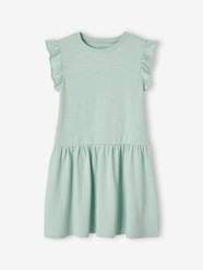 Dress with Ruffle on the Sleeves, for Girls