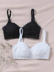 Maternity-Pack of 2 Bras in Microfibre & Lace, Nursing Special