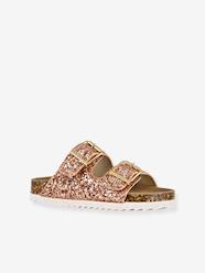 -Glittery Slip-Ons with Buckles for Girls, COLORS OF CALIFORNIA