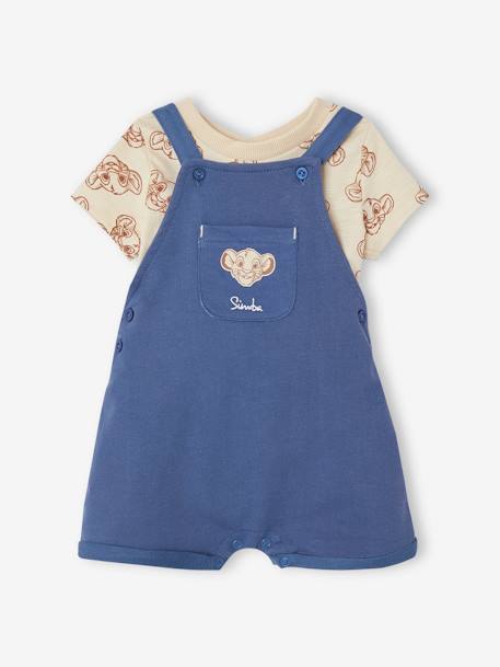 The Lion King T-Shirt + Dungaree Shorts Combo for Babies, by Disney® indigo 