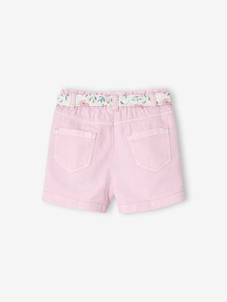 Shorts with Floral Belt for Babies lilac 