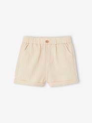 Baby-Shorts-Shorts in Cotton Gauze for Babies