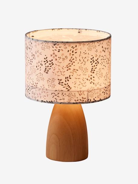 Table Lamp with Floral Print ecru 