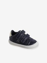 Shoes-Baby Footwear-Baby Girl Walking-Trainers-Hook-&-Loop Trainers in Leather for Babies