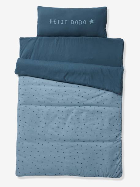 Pre-School Nap Time Bedding, MINIDODO Essentiels printed blue+printed green 