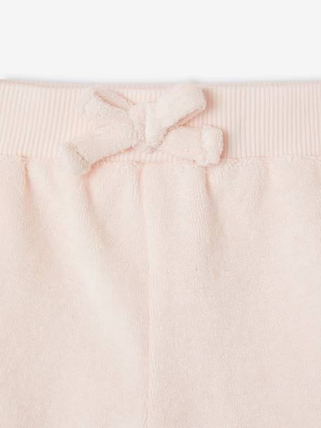 Pack of 4 Shorts in Terry Cloth, for Babies pale pink 