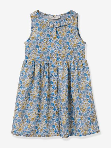 Dress in Liberty Fabric, for Girls, by CYRILLUS blue 