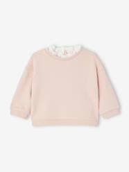 Sweatshirt with Broderie Anglaise Collar for Babies