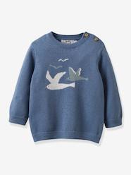 Baby-Jumpers, Cardigans & Sweaters-Top in Organic Cotton & Wool for Babies, by CYRILLUS