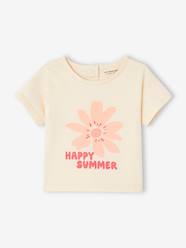 -Short Sleeve T-Shirt, "Happy Summer", for Babies