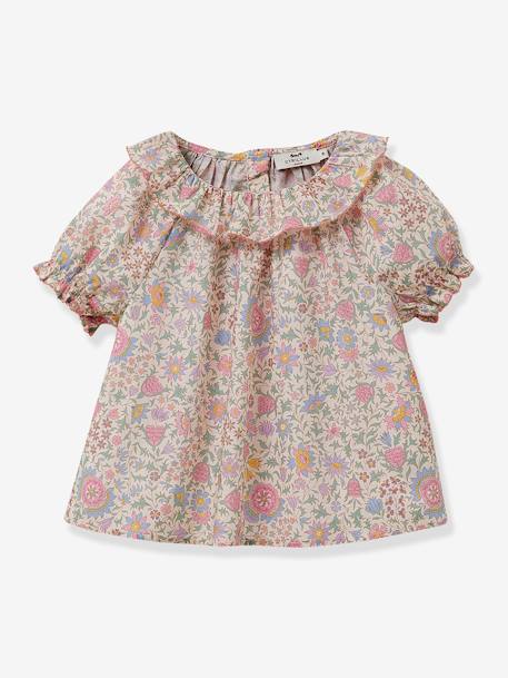 Blouse in Liberty Alicia Chintz Fabric for Girls, by CYRILLUS pale pink 