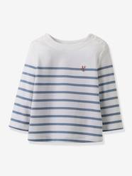 Baby-T-shirts & Roll Neck T-Shirts-Sailor-Like Top in Organic Cotton for Babies, by CYRILLUS