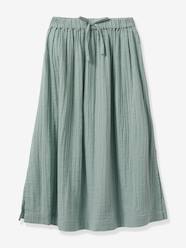 Long Skirt in Double Cotton Gauze by CYRILLUS