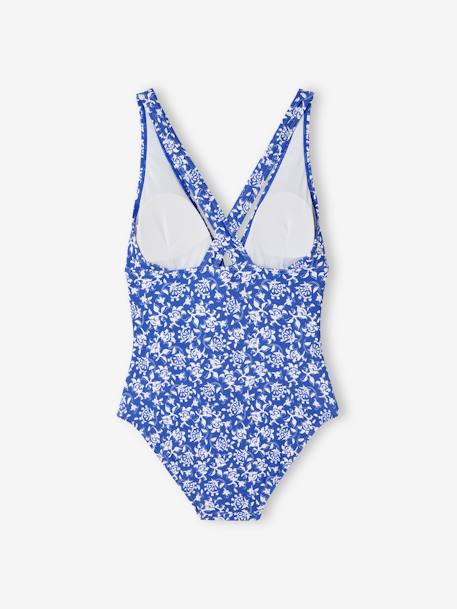 Floral Swimsuit for Women – Family Team Collection printed blue 