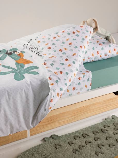 Magicouette Bed Linen Set in Recycled Cotton for Children, Animals multicoloured 