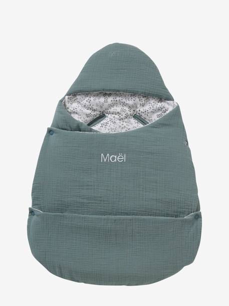 Transformable Baby Nest in Cotton Gauze cappuccino+ecru+printed beige+Sage+terracotta 