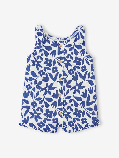 Printed Jumpsuit for Babies printed blue+rose 