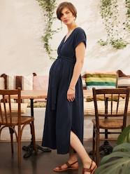 Maternity-Nursing Clothes-Long Dress for Maternity in Cotton Gauze, by ENVIE DE FRAISE