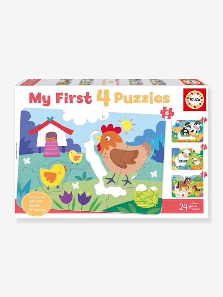 My First Puzzle, Farm Mothers & Babies - EDUCA - Four 5/8-Piece Puzzles multicoloured 